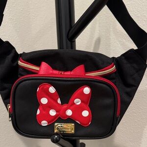 Disney Black Fanny Pack with Red Polka Dot Bow